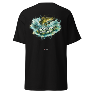 hooked for life carp fishing classic tee