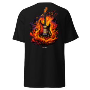 firestorm electric guitar music t shirt