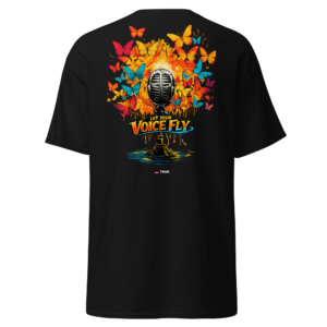 let your voice fly microphone t shirt