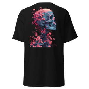 floral skull skeleton t shirt