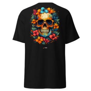 bright tropical skull t shirt