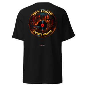 city lights & vinyl nights t shirt