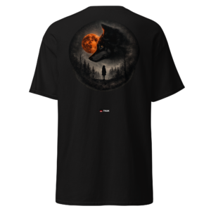 wolf moon girl gothic forest t shirt
