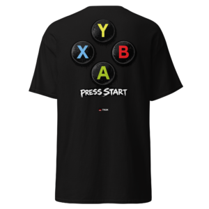 buttons press start gaming t shirt