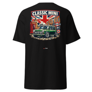 classic mini british motorsport t shirt