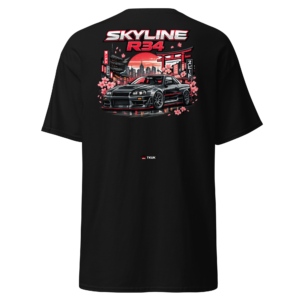 skyline r34 japanese street car t shirt