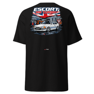 escort rs turbo classic car t shirt