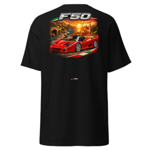 f50 supercar coastal drive t shirt