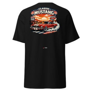 classic mustang route 66 car t shirt