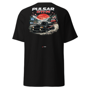 pulsar gti r japanese rally car t shirt