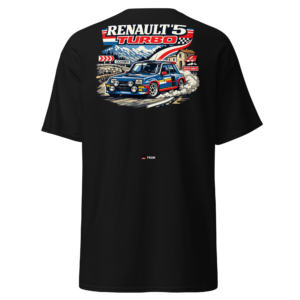 renault 5 turbo classic rally car t shirt