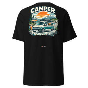 camper van mountain adventure t shirt