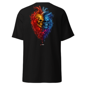 skull heart dark fantasy t shirt