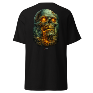 glowing zombie skull dark fantasy t shirt