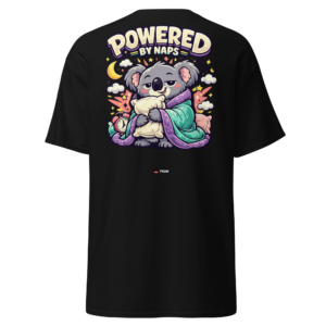 powered by naps koala t shirt
