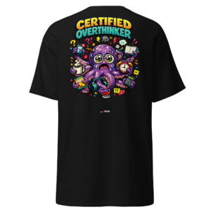 certified overthinker octopus t shirt