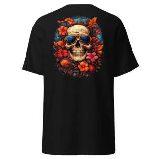 Skull Sunglasses Flower T-Shirt