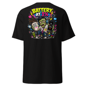 Battery At 1% Zombie T-Shirt