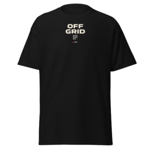 off grid minimalist t shirt