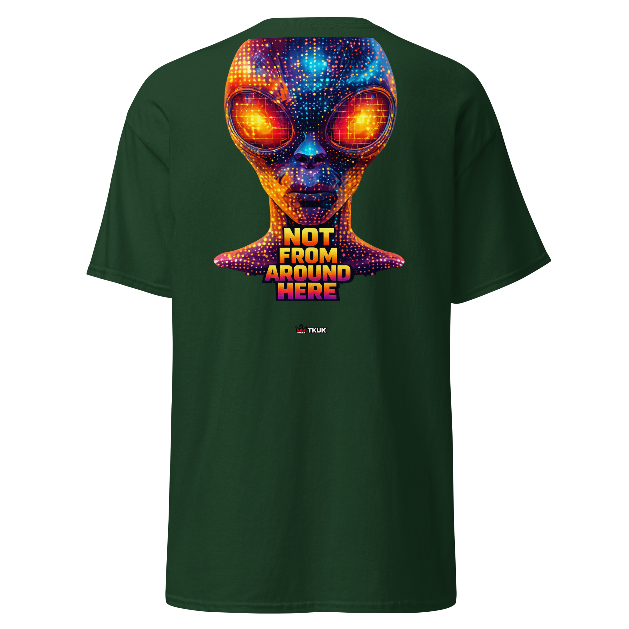 not from around here alien t shirt