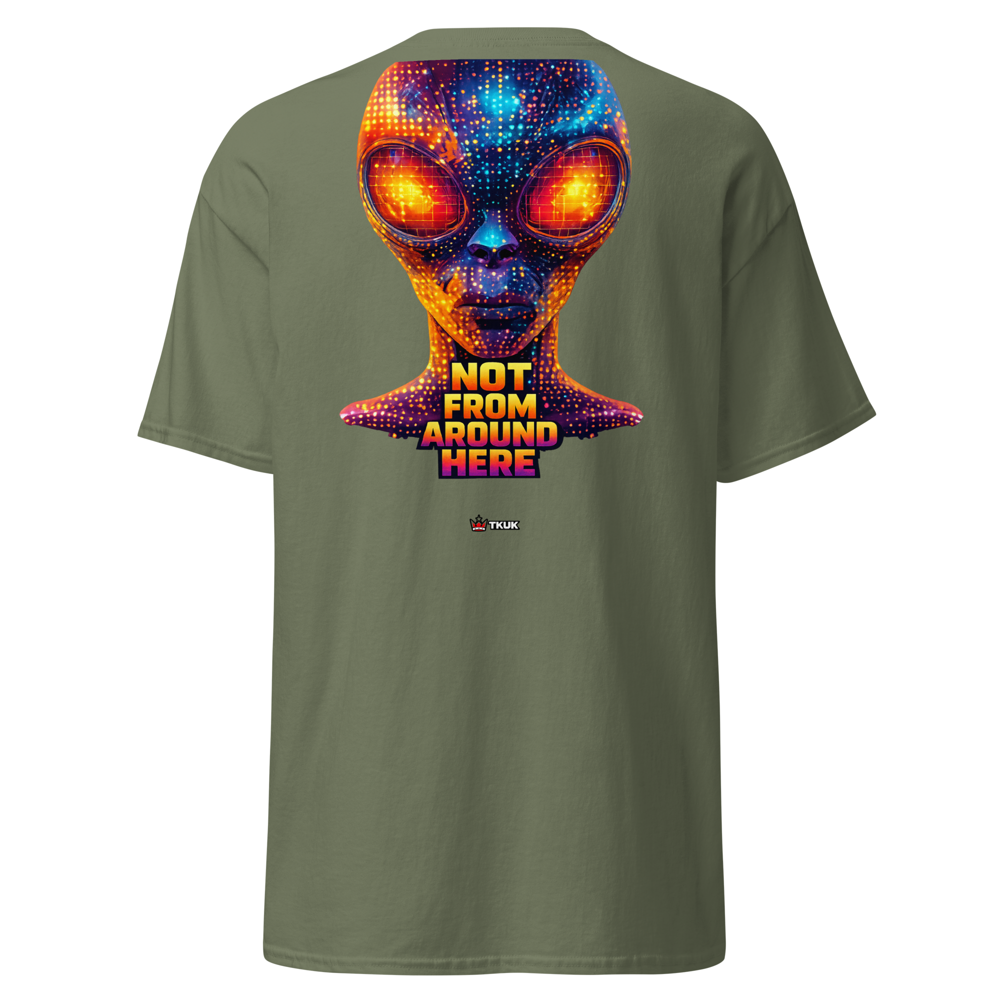 not from around here alien t shirt