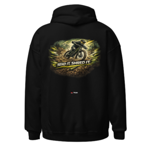 send it shred it mountain bike hoodie
