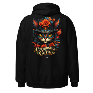 curiouser cat hoodie