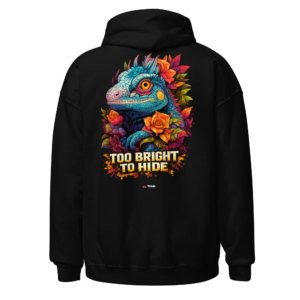 too bright chameleon hoodie