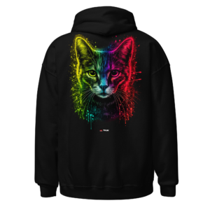 neon cat hoodie