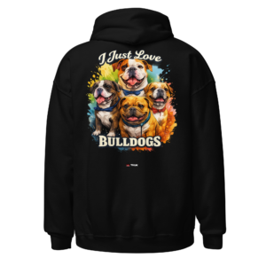 i just love bulldogs dog hoodie