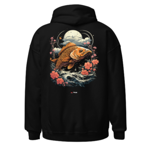 koi carp water flower hoodie
