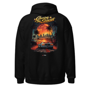 chasing the sunset miami car hoodie