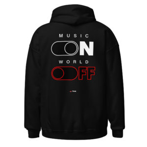 music on world off hoodie