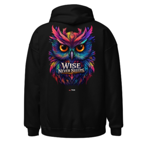 wise never sleeps owl hoodie