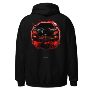 redline black sports car hoodie