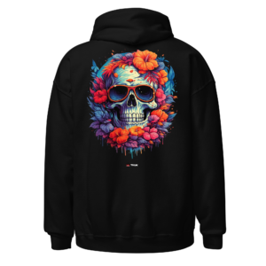 tropical floral skull hoodie