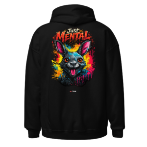 just mental crazy rabbit hoodie