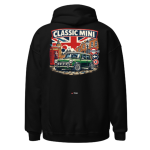 classic mini british motorsport hoodie
