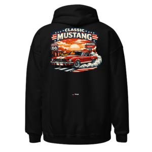 classic mustang route 66 car hoodie