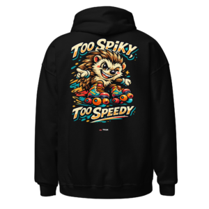 too spiky too speedy hedgehog skates hoodie