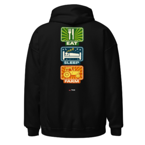 eat sleep farm hoodie