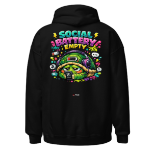 social battery empty turtle hoodie