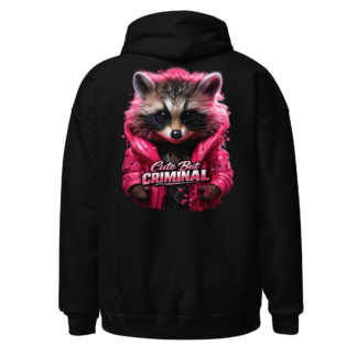 Cute But Criminal Raccoon Hoodie