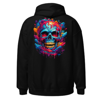 Colour Drip Skull Hoodie