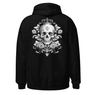 Crowned Floral Skull Hoodie