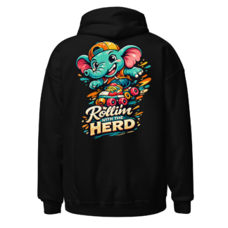 Rollin’ With The Herd Elephant Skates Hoodie
