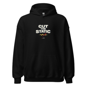 cut the static minimalist hoodie