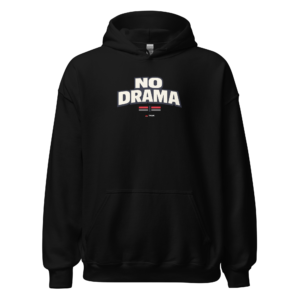no drama minimalist hoodie