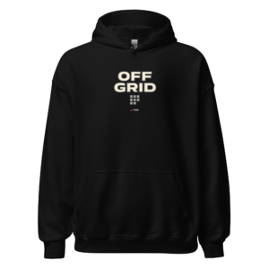 off grid minimalist hoodie