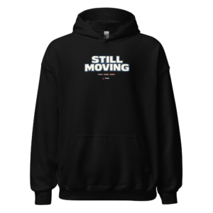 still moving minimalist hoodie
